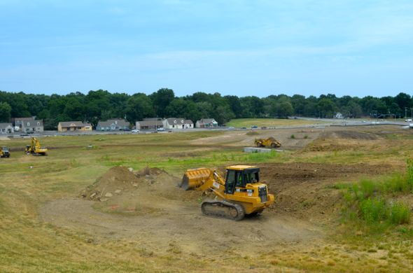 Grading crews have begun working at the Mission Gateway site this week.