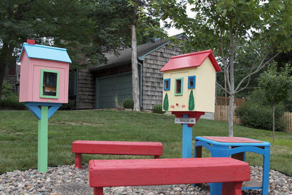 This LFL has everything: benches, hutches, a table.