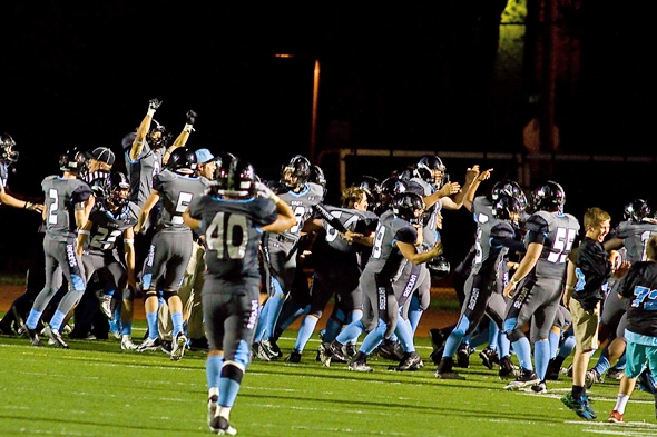 SM East's football squad and its fans lived their "go bananas" chant after their wild last-second victory Friday.