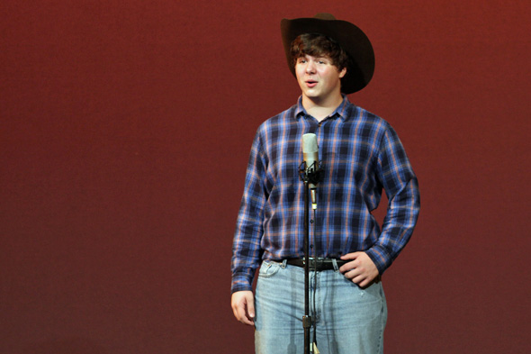 In addition to academic excellence, Rob Simpson is also deeply involved in SM East's theatre program. He performed a duet version of the Eagles' "Take it Easy" with his brother at this year's Musical Revue.