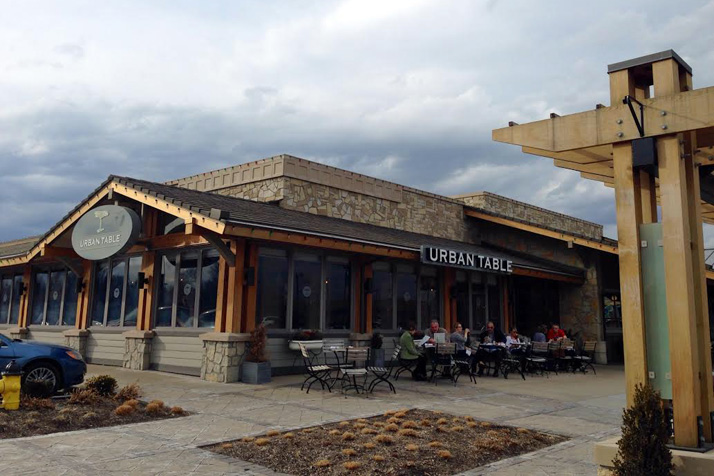 Diners enjoyed the spring weather on the patio at Corinth Square's Urban Table Tuesday.