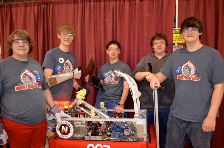 Members of the SM North team prepare to head onto the competition floor.