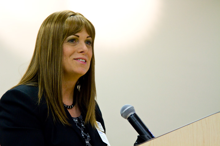 Sandra Meade, chair of Equality Kansas, made the case for Roeland Park's anti-discrimination ordinance at a meeting last March.