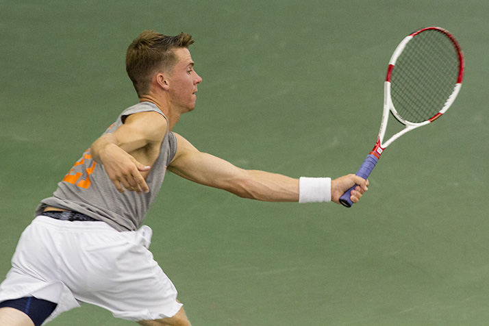 Ross Guignon looked strong through the first several games of Saturday's title match before Sanam Singh settled in.