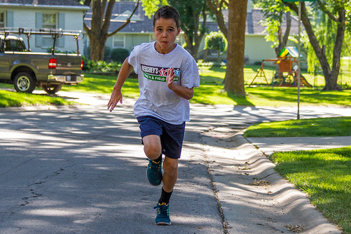 Jack Lucas's parents first realized he had a talent on the track when he ran in the Chicken Run at the Deanna Rose Children's Farmstead.