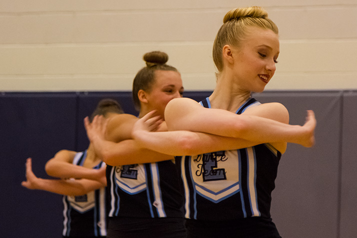 The junior varsity team opened the morning's performances.
