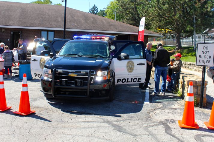 Police vehicles were part of the open house Saturday. Photo by Bill Nichols