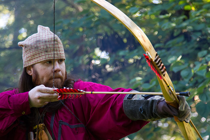 Shooting bows and arrows is a lot of fun.