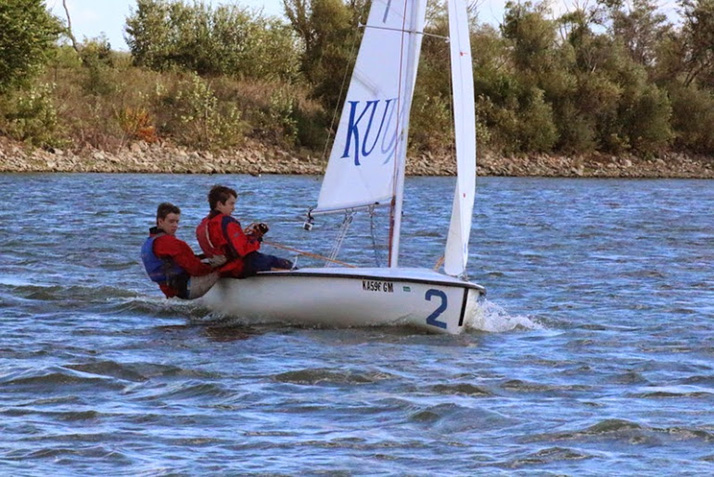 Robert Duff and Kevin Krugh won the inaugural Kansas High School Sailing Championship.
