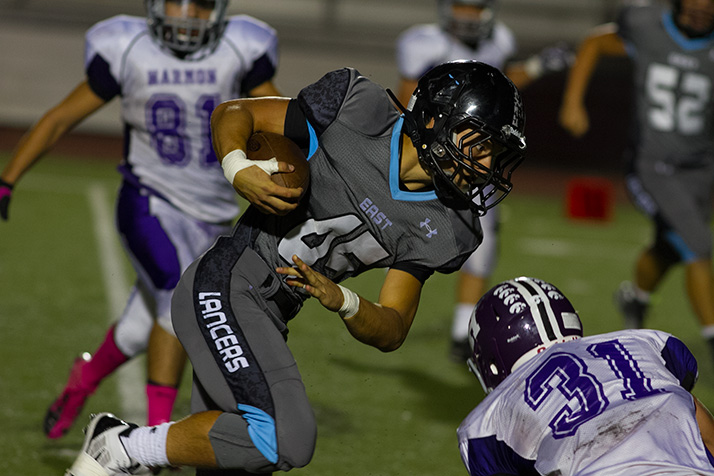 Mike Bamford notched on the of the Lancers' second half touchdowns.