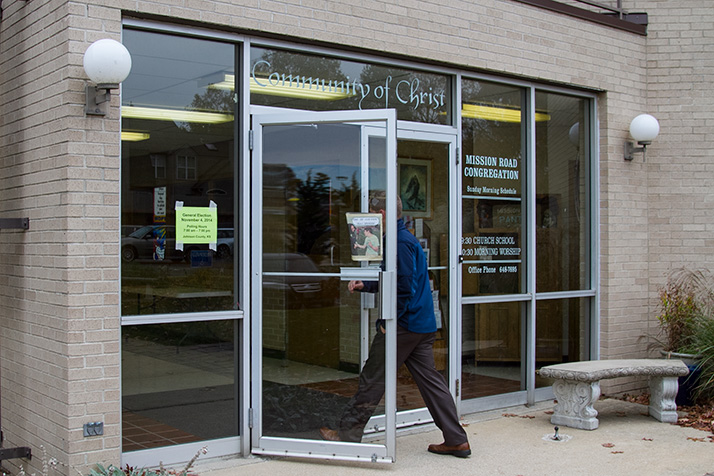 Nearly 200,000 Johnson Countians cast ballot via early voting or at their polling place, like Community of Christ Church in Prairie Village, above.