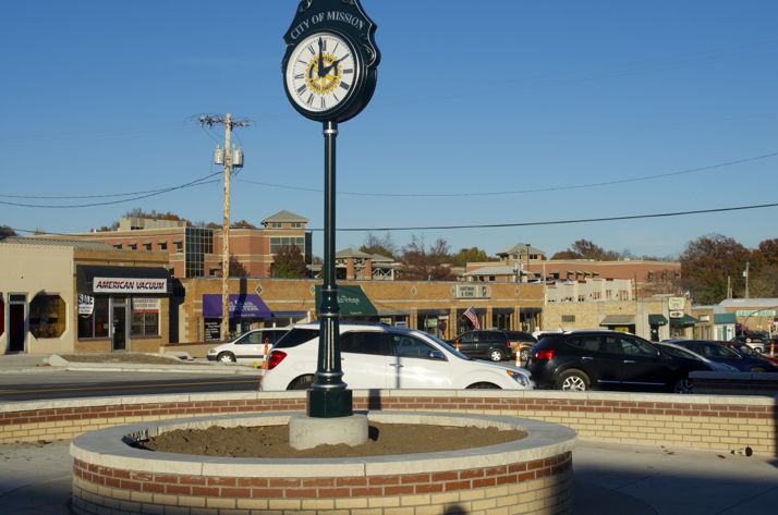 The clock on Rotary Plaza is already a new addition to the streetscape.