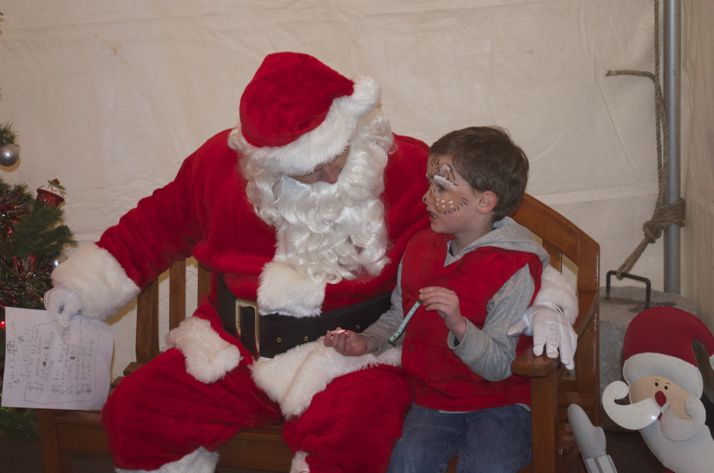 Santa head a lot of requests Friday night in Mission.