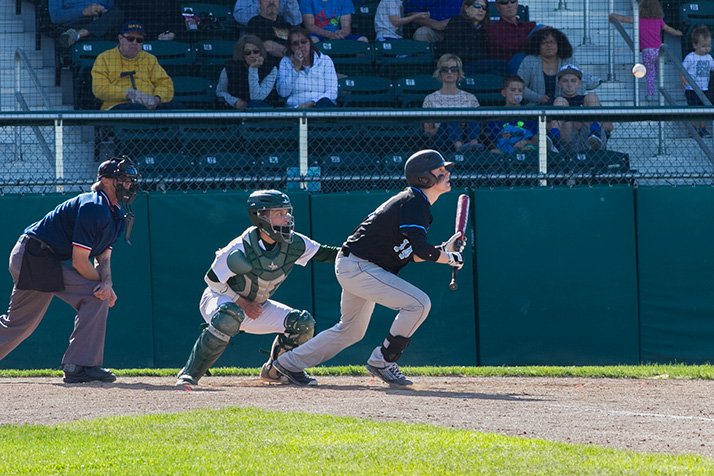 Sophomore Jake Randa's third-inning bunt brought in the first run of the game.