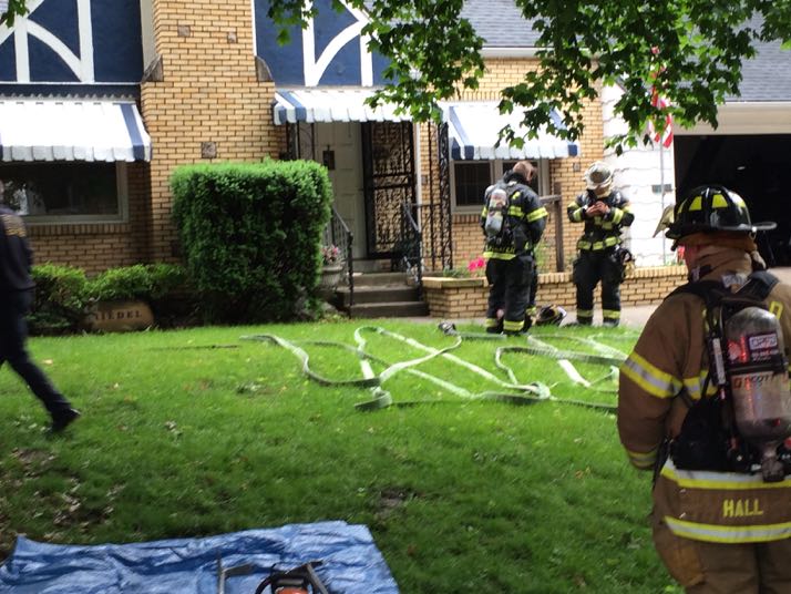 Firefighters wrap up at a house fire this morning on Walmer in Mission.