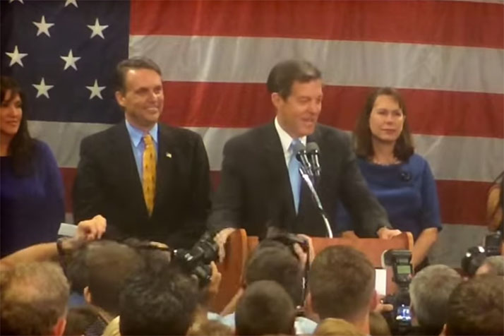 Gov. Brownback on the night of his 2014 reelection.