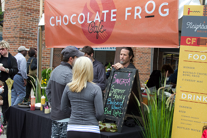 The Chocolate Frog Cafe, which is opening in the former Standees restaurant space, gave attendees a preview of some of its menu items.