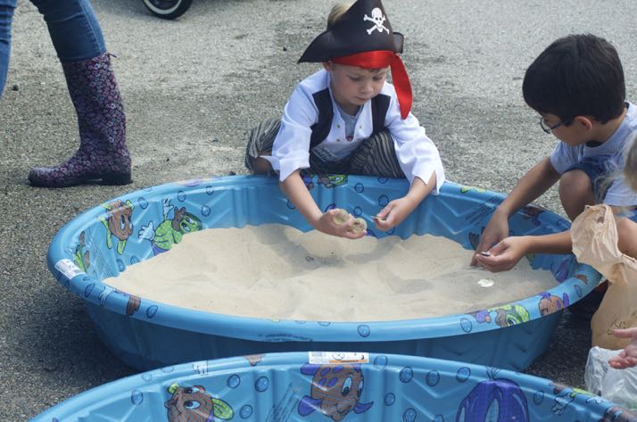 Connor was one of the young pirates digging for treasure in Arrr Park Saturday morning.