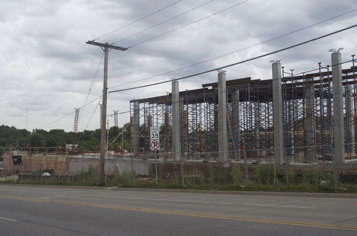 Construction on the project is well under way along Rainbow.