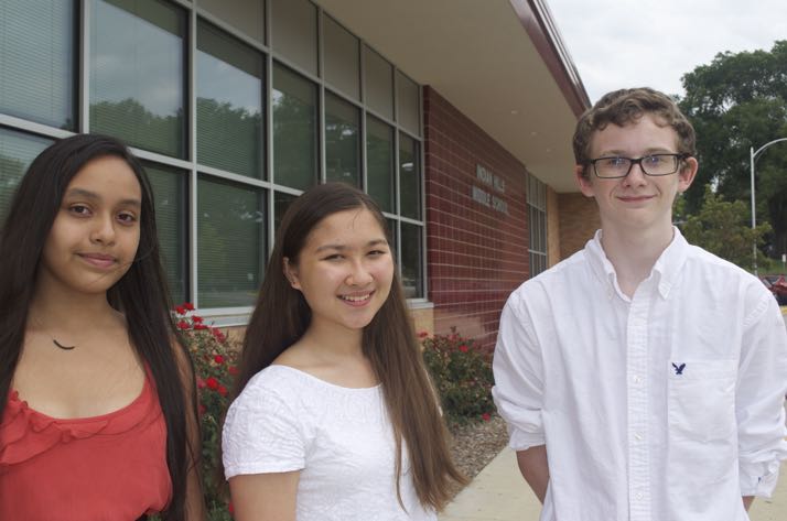 Indian Hills Middle School students Azul Aguirre, Shelby Winter and Caden Gird have earned the President's Service Award.