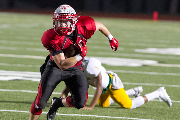 Senior running back Parker Williamson barreled down the field in the third quarter.