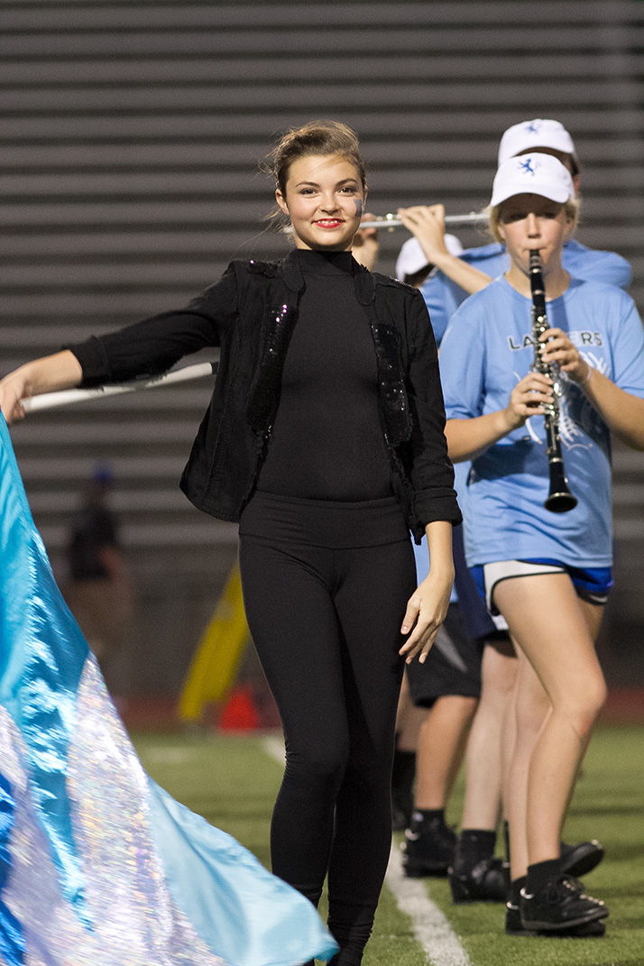 The SM East band and Lancer Dancers debuted their 2015 halftime show, which features the music of Westside Story.
