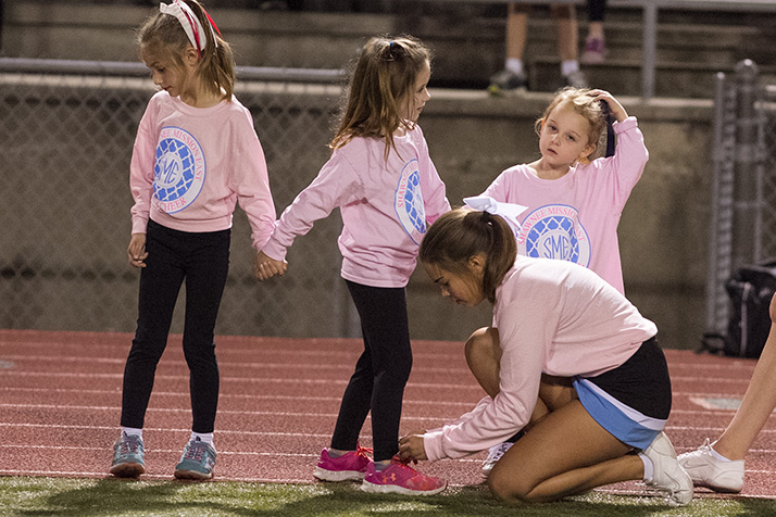 ...and then returned the favor, giving some help to the little ones as well.