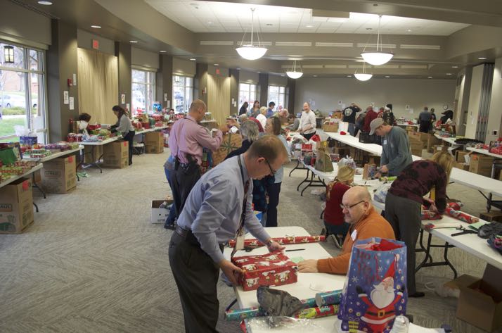The gift assembly is a huge undertaking each year.