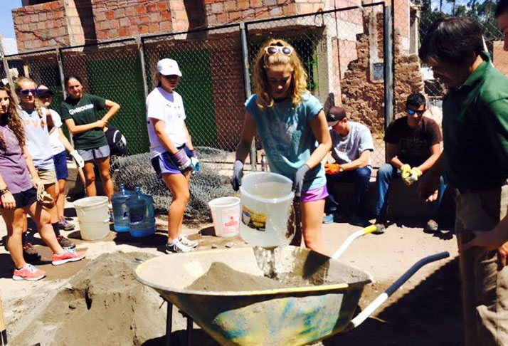 Maya Mastin at work in Peru.