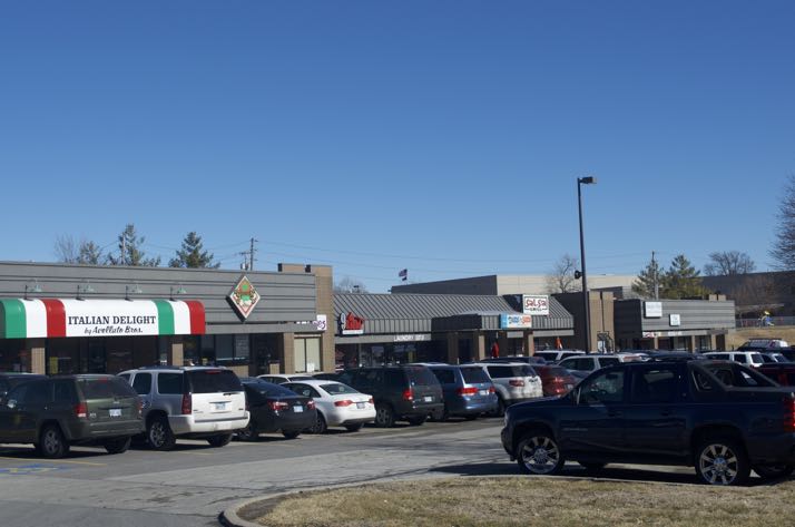 The suspect climbed onto the roof of these buildings across Martway where he was captured.