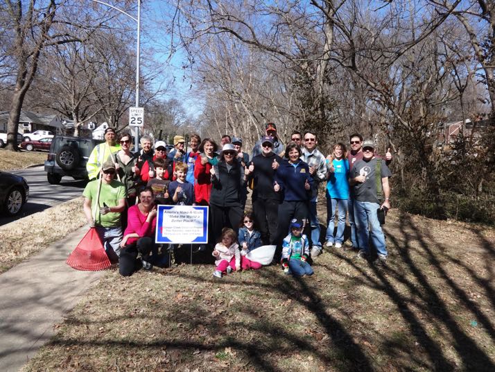 Some of the Roeland Park residents who turned out to help Saturday. Photo provided.