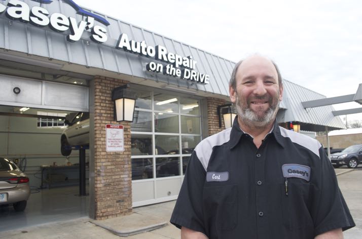 Carl Casey at the new shop on Johnson Drive that opened this week.