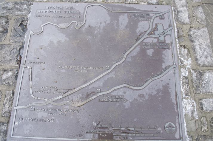 A trail map in Santa Fe Trail Park.