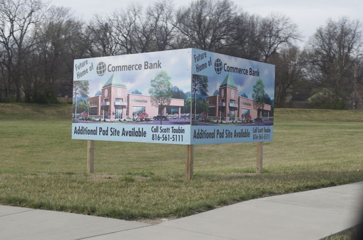 Commerce Bank has been unable to land another tenant for the property at Johnson Drive and Roe.