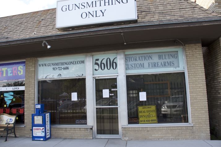 The Gunsmithing Only store on Johnson Drive is closed.