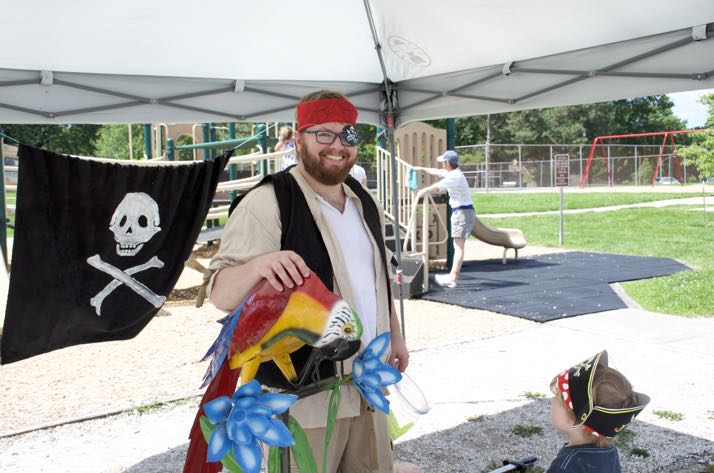 Pirates big and small populated R Park on Saturday.