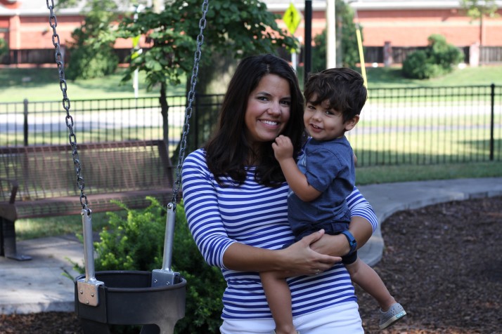Natalie Chavez was swinging her two-year-old son Atticus when they were forced to flee after a man pulled a handgun at Weltner Park.