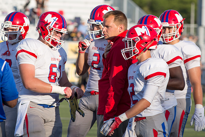 Bishop Miege coach Jon Holmes is hoping his Stags squad can bring home its third 4A-1 in a row.