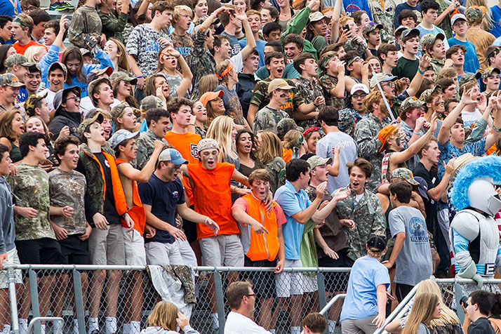 The students were decked out in their traditional "Cougar hunt" garb for the SM Northwest game.