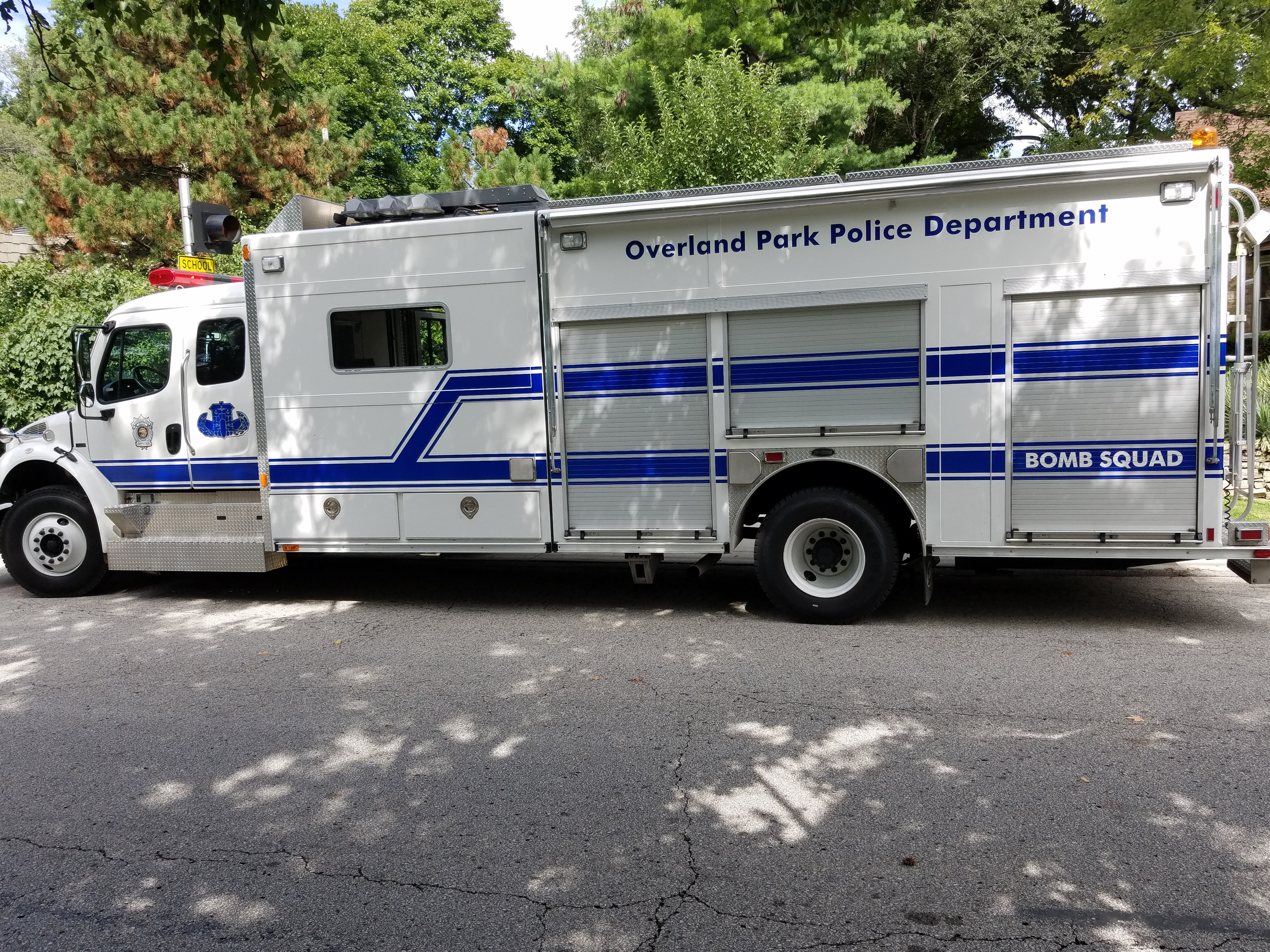The Overland Park bomb squad was called to Westwood Friday morning.