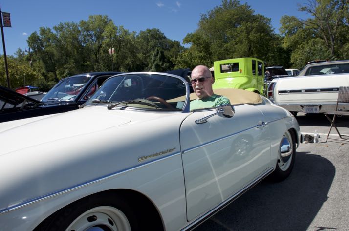 Bob Peters of Prairie Village was showing his vintage 1957 Porsche Speedster.