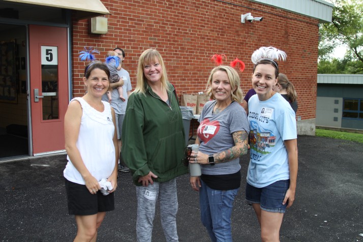 Organizers of the Santa Fe Trail fundraiser were (from left) Jill Hrabe, Jocelyn Bennett, Rachelle Tracz and Jenny Behrens.