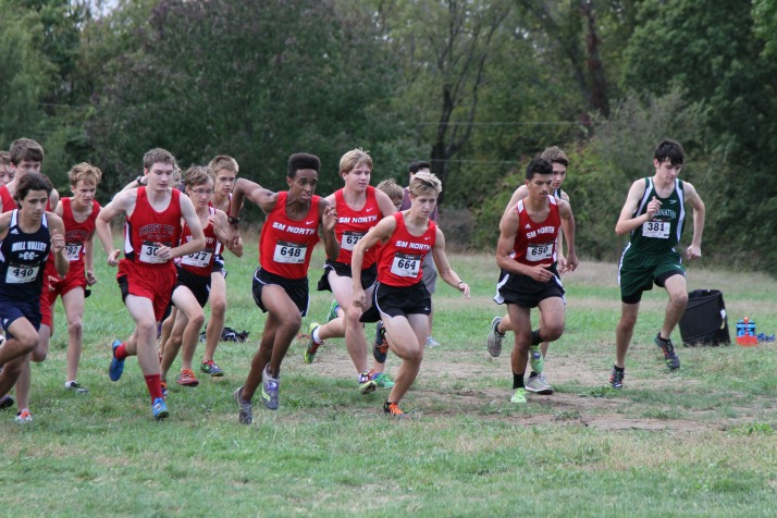 The Shawnee Mission North boys looked to get out to a quick start on Thursday at the Mill Valley Cat Classic.