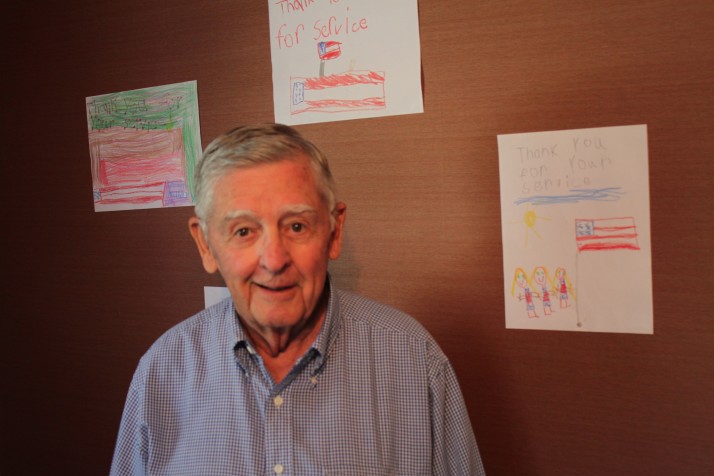 Jim Firebaugh's "mail call" included kids' drawings.