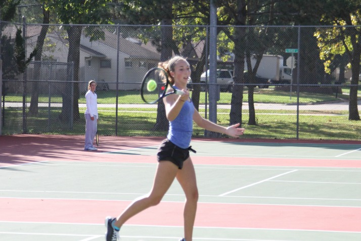 SM East's Sarah Wilcox dominated the competition en route to a singles runner-up showing. Wilcox dropped 12 games during state play, all coming in the finals.