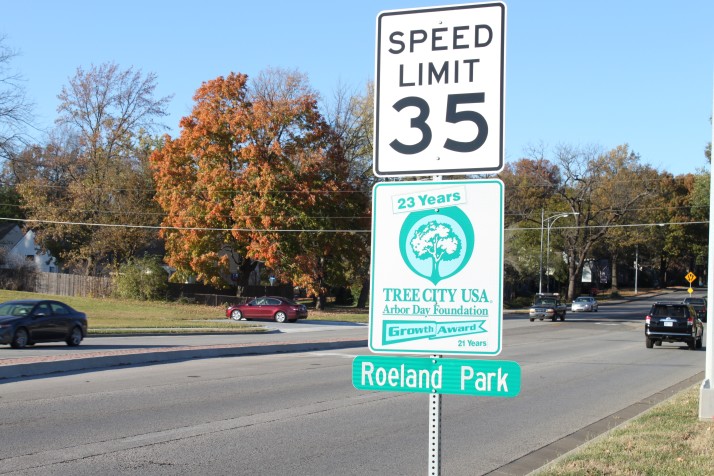 Roeland Park would like to come up with a snazzier new brand than this sign entering the city on Roe Avenue.