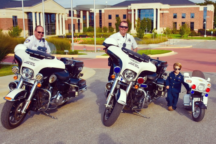 "Officer" Oliver Davis has been a hit with local police.