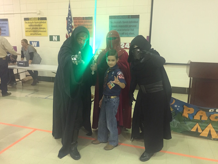 Cub Scout Pack 3597 from Trailwood Elementary had a close election over who was their favorite Star Wars character.