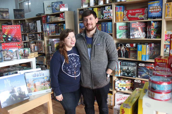 Mason Hans and his girlfriend Angelia Essex at Mission: Board Game.