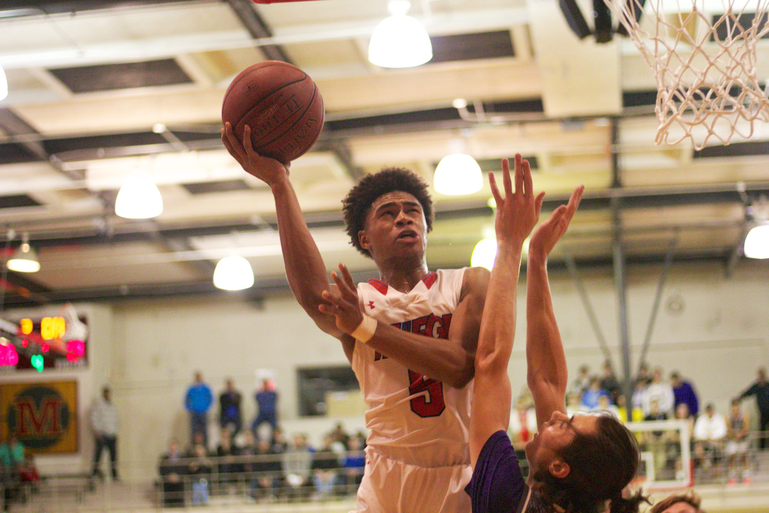 Ezekiel Lopes scored eight points for Bishop Miege on Tuesday night.